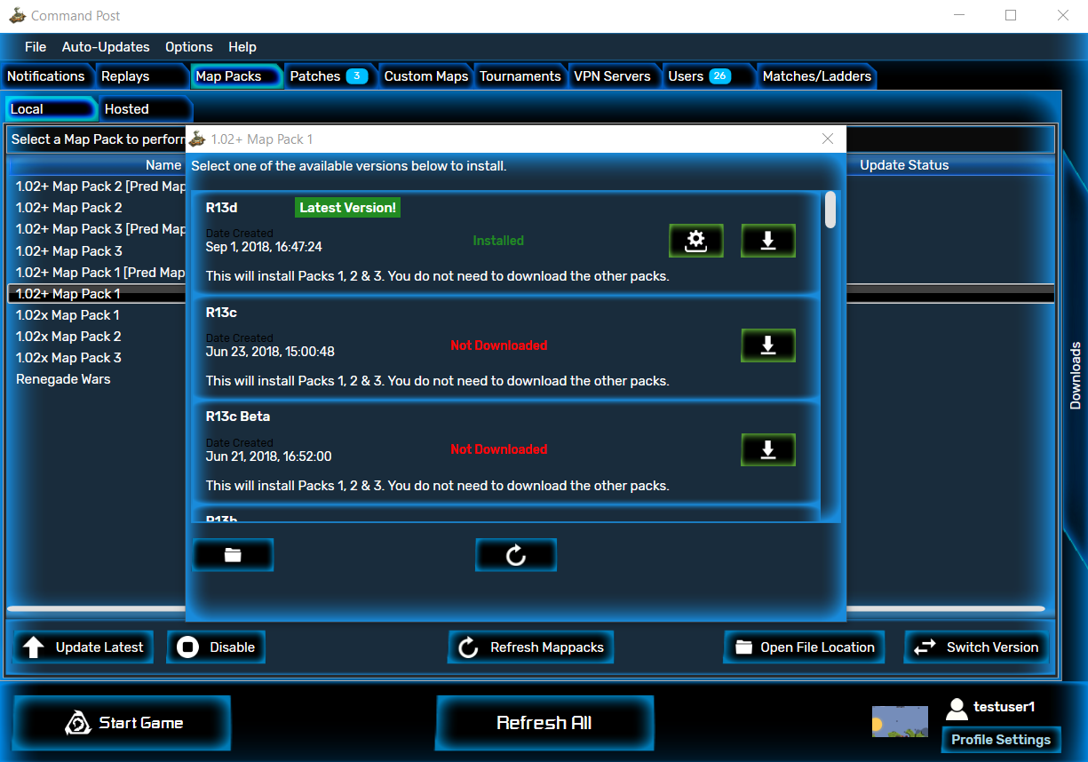 Manage and keep Patches/Mappacks updated