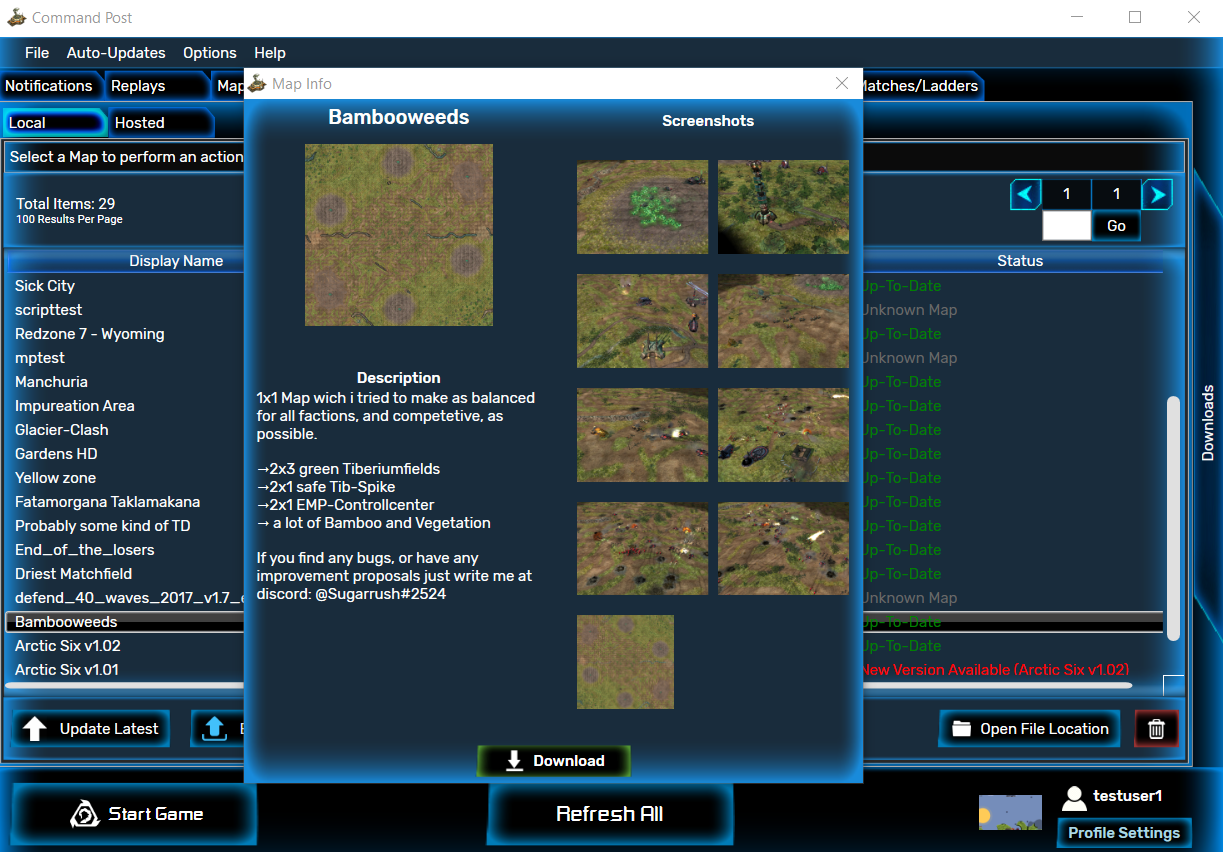 Manage your custom maps - delete, upload your maps and stay updated with the latest maps from others.